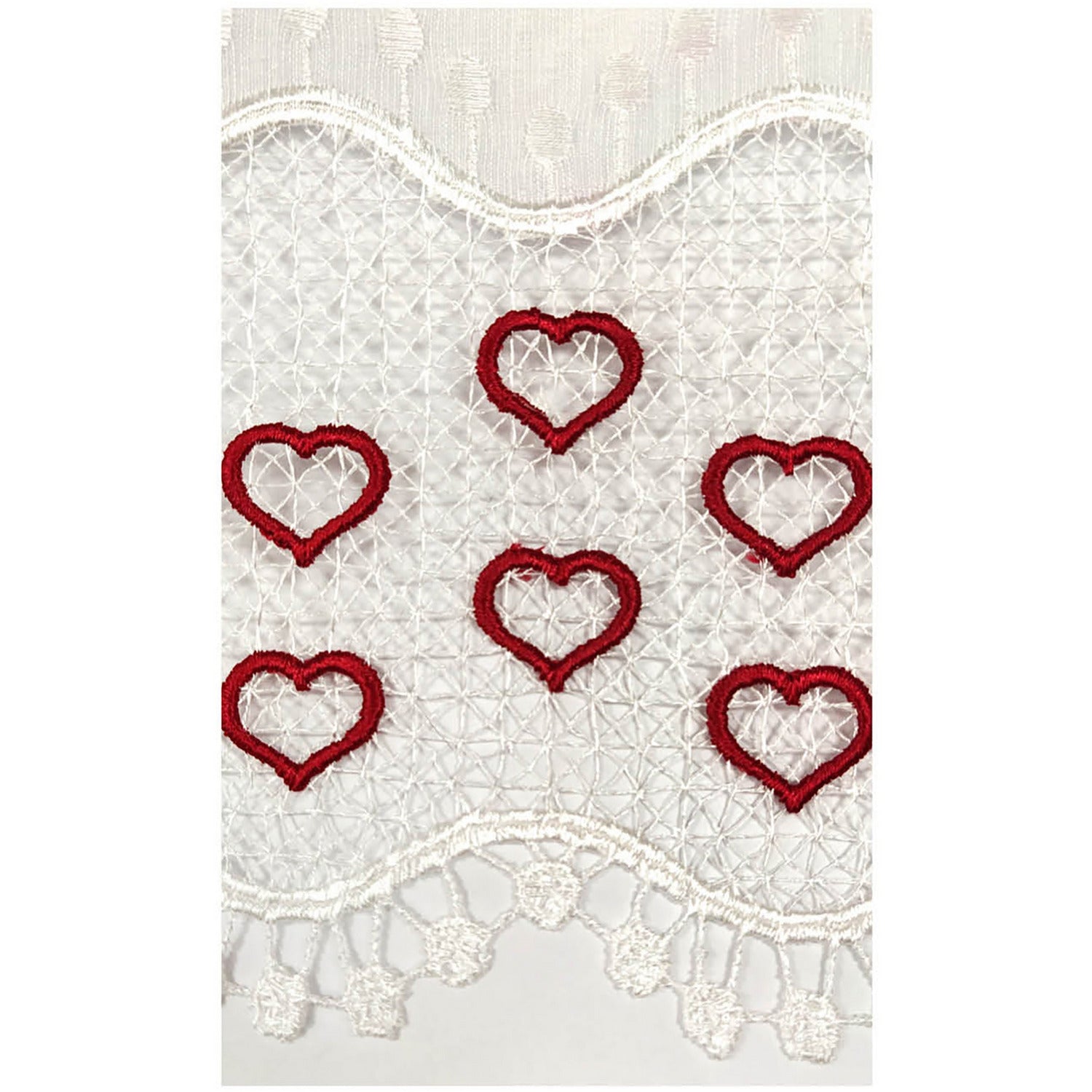 FRATELLI ZAMBETTI - Tenda Agata con ricamo coppia 2 pezzi - 70x240 cm